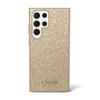 Guess Glitter Flakes Metal Logo Case - Etui Samsung Galaxy S24 Ultra (złoty) (GUHCS24LHGGSHD)
