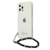 Guess Black Pearl Strap - Etui iPhone 12 Pro Max (przezroczysty) (GUHCP12LKPSBK)