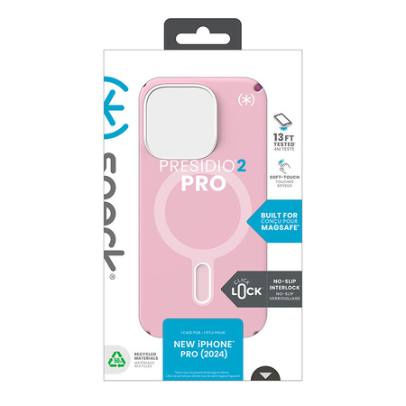 Speck Presidio2 Pro ClickLock & MagSafe - Etui iPhone 16 Pro (Wednesday Pink / Boysenberry Purple / White) (150700-3250)