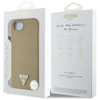 Guess Grained Triangle MagSafe - Etui do iPhone 16e (brązowy) (GUHMPSE4PGTSPSW)