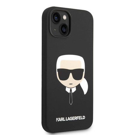 Karl Lagerfeld Silicone Ikonik Karl`s Head MagSafe - Etui iPhone 14 Plus (czarny) (KLHMP14MSLKHBK)
