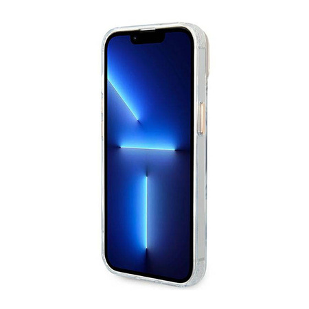 Guess Metal Outline Magsafe - Etui iPhone 14 Plus (przezroczysty / złoty) (GUHMP14MHTRMD)
