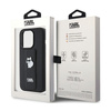 Karl Lagerfeld Gripstand Saffiano Choupette Pins - Etui iPhone 15 Pro Max (czarny) (KLHCP15XGSACHPK)