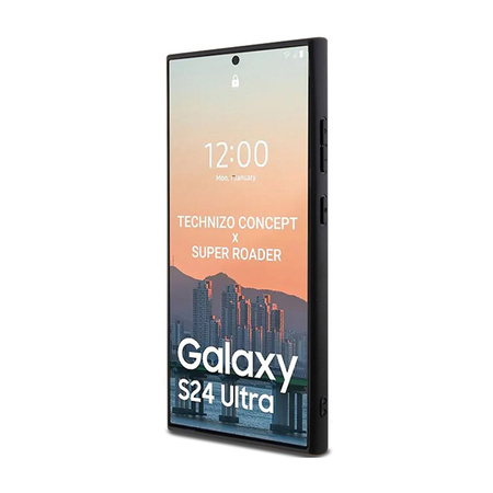 Karl Lagerfeld Saffiano Karl & Choupette Metal Pin - Etui Samsung Galaxy S24 Ultra (czarny) (KLHCS24LPSAKCMPK)