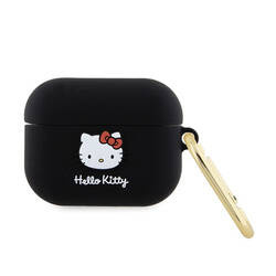 Hello Kitty Silicone 3D Kitty Head - Etui AirPods Pro (czarny) (HKAP3DKHSK)