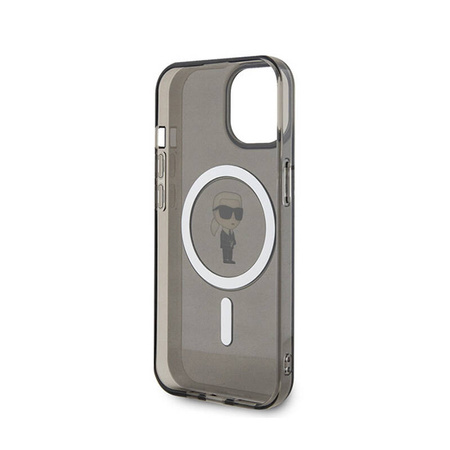 Karl Lagerfeld IML Ikonik MagSafe - Etui iPhone 15 (czarny) (KLHMP15SHFCKNOK)