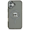Karl Lagerfeld IML Metal Karl Head MagSafe - Etui iPhone 16 Plus (czarny) (KLHMP16MHLSKIK)