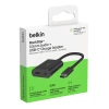 Belkin Adapter USB-C na audio 3,5 mm + ładowanie USB-C, czarny (NPA004BTBK)