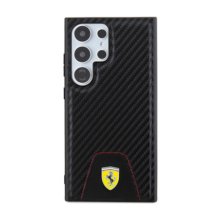 Ferrari Carbon Stitched Bottom - Etui Samsung Galaxy S24 Ultra (czarny) (FEHCS24LN3PUK)