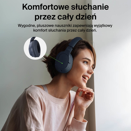 Belkin Słuchawki nauszne, bezprzewodowe, niebieskie (AUD009HQBL)