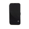 Mercedes Booktype Leather Wave Pattern - Etui iPhone 15 Pro (czarny) (MEBKP15L8ROLK)