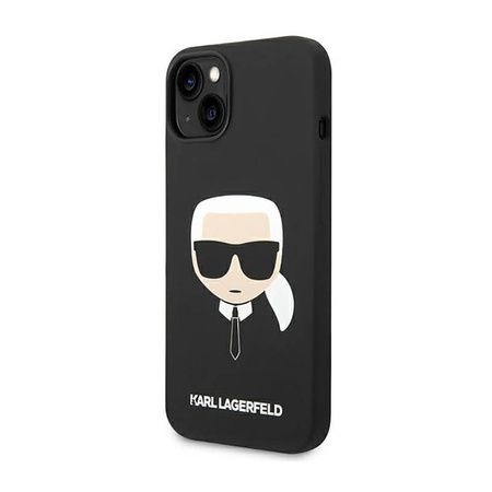 Karl Lagerfeld Silicone Ikonik Karl`s Head - Etui iPhone 14 Plus (czarny) (KLHCP14MSLKHBK)