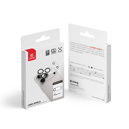 Crong Lens Shield - Szkło na aparat i obiektyw iPhone Air (CRGLSIP1766A)