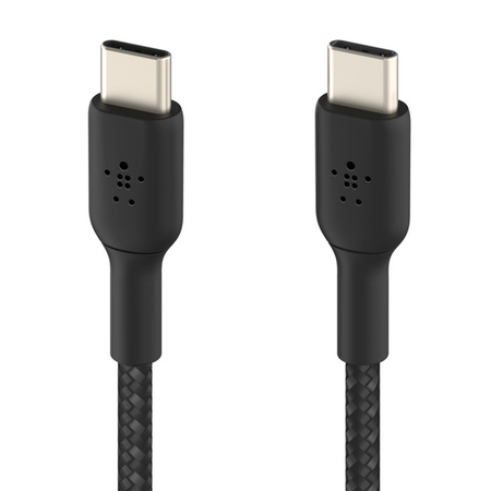 Belkin Kabel USB C na USB C 60W oplot, czarny 0,15m (CAB004BT0MBK)