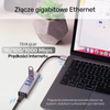 Unitek Hub USB C 4w1 Ethernet 3 x USB A 5 Gbps z adapterem USB A (Y-3088B)