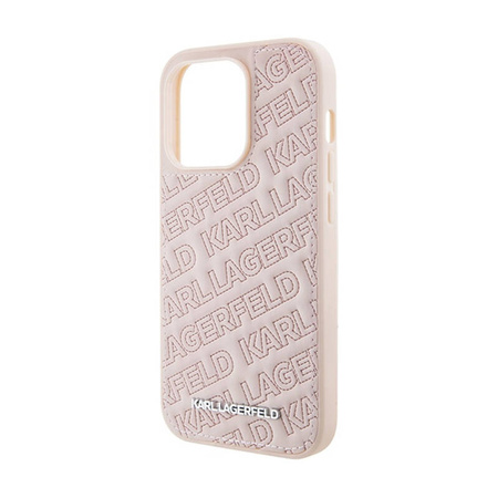 Karl Lagerfeld Quilted K Pattern - Etui iPhone 15 Pro Max (różowy) (KLHCP15XPQKPMP)