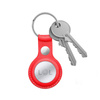 Crong Leather Case with Key Ring – Skórzane etui ochronne brelok do Apple AirTag (czerwony) (CRG-ATL-RED)