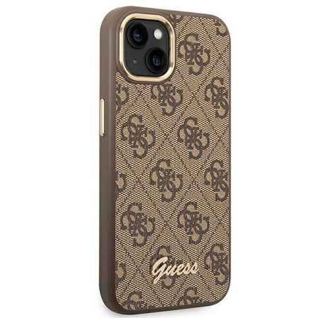 Guess 4G Metal Camera Outline Case – Etui iPhone 14 Plus (Brązowy) (GUHCP14MHG4SHW)