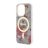 Guess Flower MagSafe - Etui iPhone 14 Pro (Zielony) (GUHMP14LHCFWSA)