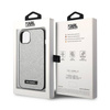 Karl Lagerfeld Glitter Plaque Logo - Etui iPhone 14 Plus (srebrny) (KLHCP14MG2ELS)