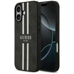 Guess 4G Printed Stripes MagSafe - Etui iPhone 17 (czarny) (GUHMP17SP4RPSK)