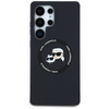 Karl Lagerfeld Silicone Double Heads And Circle MagSafe - Etui Samsung Galaxy S25 Ultra (czarny) (KLHMS25LSKCHTCK)
