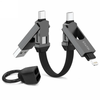 Statik HexCharge - uniwersalny kabel 4w1 z trzema wymiennymi wtyczkami magnetycznymi 15cm, w nylonowym oplocie (USB-C, lightning, USB-A) (black) (PUP-0530-BLK)