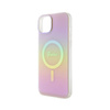 Guess IML Iridescent MagSafe - Etui iPhone 15 Plus (różowy) (GUHMP15MHITSP)