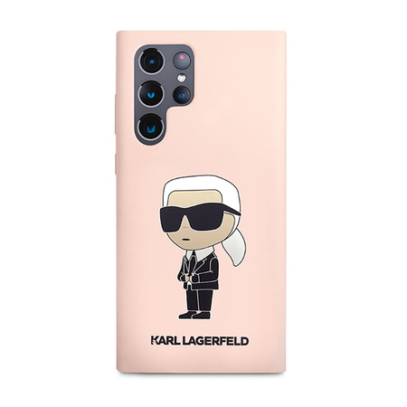Karl Lagerfeld Silicone NFT Ikonik - Etui Samsung Galaxy S23 Ultra (różowy) (KLHCS23LSNIKBCP)