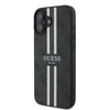 Guess 4G Printed Stripes MagSafe - Etui iPhone 16 Plus (czarny) (GUHMP16MP4RPSK)