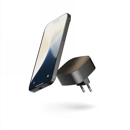 Zens Wireless Charging Adapter EU - ładowarka bezprzewodowa 15W kompatybilna z MagSafe (black) (ZESC18B/00)