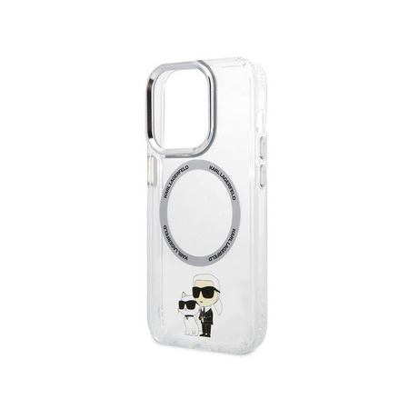 Karl Lagerfeld IML NFT Karl & Choupette MagSafe - Etui iPhone 13 Pro (przezroczysty) (KLHMP13LHNKCIT)
