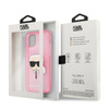 Karl Lagerfeld Karl’s Head Glitter - Etui iPhone 13 Mini (różowy) (KLHCP13SKHTUGLP)