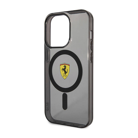 Ferrari Translucent MagSafe - Etui iPhone 14 Pro (Czarny) (FEHMP14LURKK)