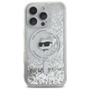 Karl Lagerfeld Liquid Glitter Choupette Head MagSafe - Etui iPhone 16 Pro (przezroczysty) (KLHMP16LLGCHSGH)
