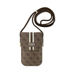 Guess 4G Stripes - Torebka crossbody na telefon (brązowy) (GUOWBP4RPSW)