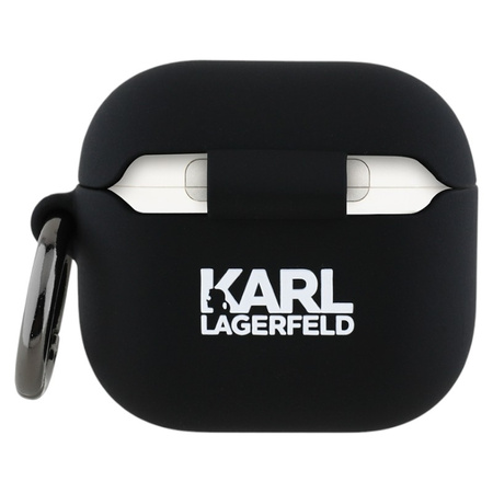 Karl Lagerfeld Silicone Karl Head 3D - Etui AirPods 4 (czarny) (KLA4RUNIKK)