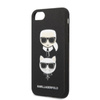 Karl Lagerfeld Saffiano Karl & Choupette Heads - Etui iPhone SE 2022 / SE 2020 / 8 / 7 (czarny) (KLHCI8SAKICKCBK)