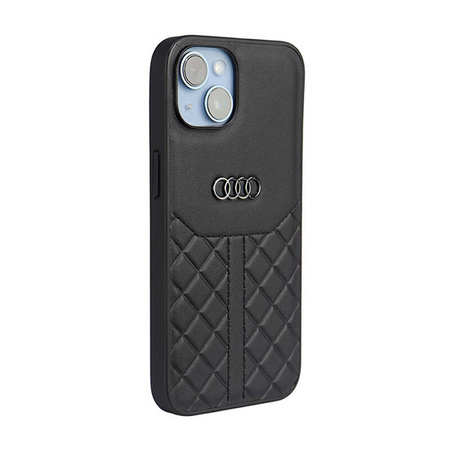 Audi Genuine Leather - Etui iPhone 14 (Czarny) (AU-TPUPCIP14-Q8/D1-BK)