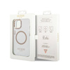 Guess Metal Outline Magsafe - Etui iPhone 14 Plus (przezroczysty / złoty) (GUHMP14MHTRMD)