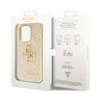 Guess Glitter Script Big 4G - Etui iPhone 14 Pro (złoty) (GUHCP14LHG4SGD)