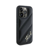 Karl Lagerfeld Diagonal Quilted Script - Etui iPhone 15 Pro (czarny) (KLHCP15LPQDSMGK)