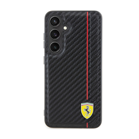 Ferrari Carbon Printed Line - Etui Samsung Galaxy S24+ (czarny) (FEHCS24MN3DUR)