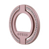 Guess MagSafe Ring Stand Rhinestone - Magnetyczny uchwyt na palec do telefonu z funkcją standu (Różowy) (GUMRSALDGP)