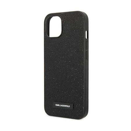 Karl Lagerfeld Glitter Plaque Logo - Etui iPhone 14 Plus (czarny) (KLHCP14MG2ELK)