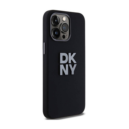 DKNY Liquid Silicone Metal Logo - Etui iPhone 15 Pro Max (czarny) (DKHCP15XSMCBSK)