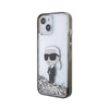 Karl Lagerfeld Liquid Glitter Ikonik - Etui iPhone 15 (przezroczysty) (KLHCP15SLKKNSK)