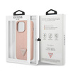 Guess Saffiano Triangle Logo Case – Etui iPhone 13 Pro (różowy) (GUHCP13LPSATLP)