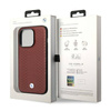 BMW Leather Diamond Pattern - Etui iPhone 14 Pro Max (burgundowy) (BMHCP14X22RFGR)