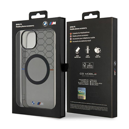 BMW Pattern MagSafe - Etui iPhone 14 Plus (Szary) (BMHMP14MHGPK)